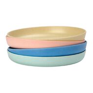 Living & Co Kids Bamboo Bowl Plate Multi-Coloured 4 Pack