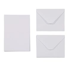 Uniti Mini Cards & Envelopes White 50 Pack