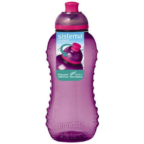 Sistema Round Drink Bottle with Twist Cap Assorted 330ml