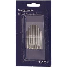 Uniti Sewing Needles Assorted Sizes 16 Pack