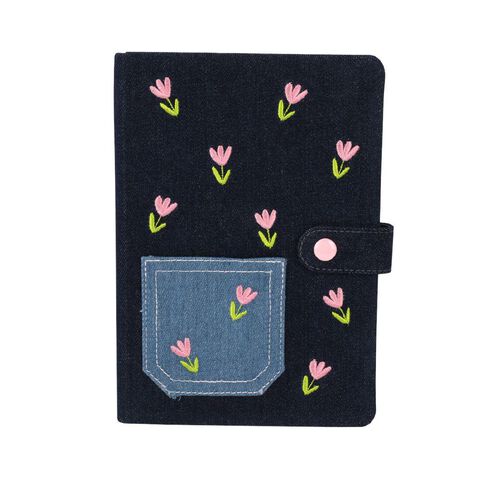 Uniti Stationery Denim Pink Tulip A5 Notebook
