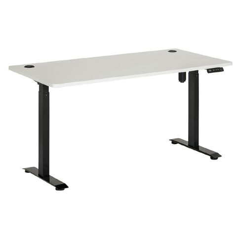 Jasper J Emerge Electric H-ADJ Desk Single Motor 2 Stage 1800 Blk/White