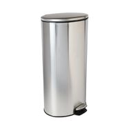 Living & Co Oval Pedal Bin Soft Close Stainless Steel 30L