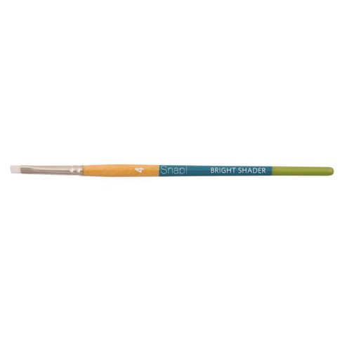 Princeton Snap Brush Short Handle Taklon Bright Shader 4 White