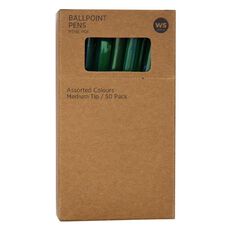 WS Ballpen Sprint Grip 50 Pack Assorted
