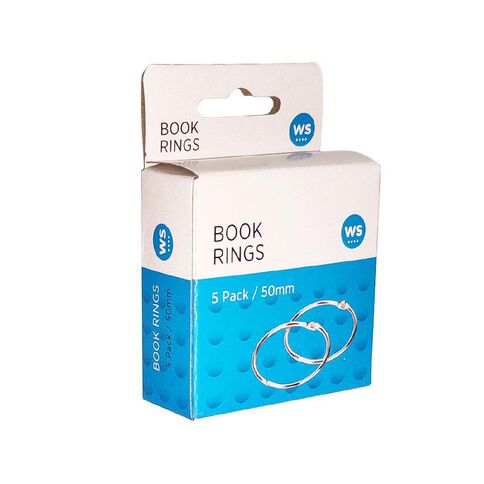 WS Book Rings No 3 50mm 5 Pack