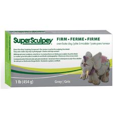 Sculpey Super Firm Sculpt Clay 454g Grey Mid