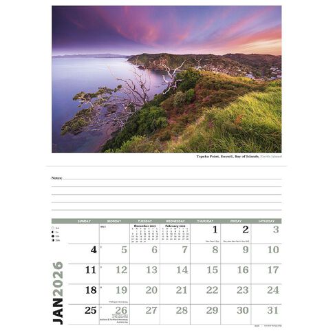 Easy2C 2026 Calendar Face Of NZ Landscapes Easy2C 2026 Calendar Face Of NZ Landscapes