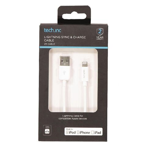 Tech.Inc Lightning Cable 2m White