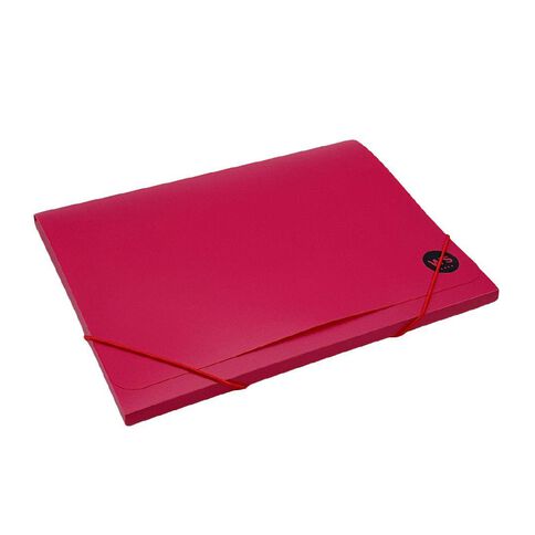 WS Document Wallet PP Elastic Closure Red A4