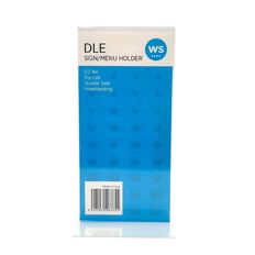 WS Double Sided Portrait DLE Menu/Holder Clear
