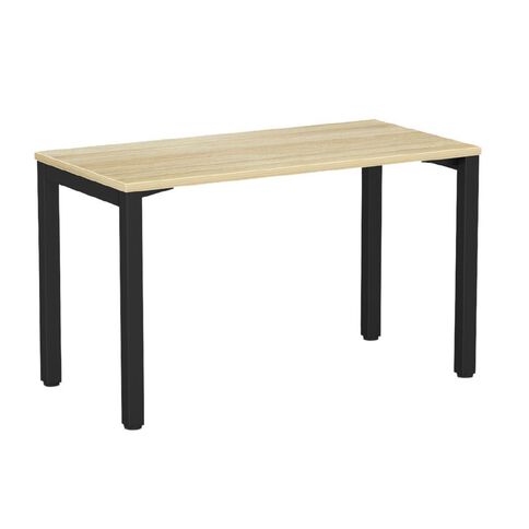 Knight Cubit Desk 1200 Black Frame Atlantic Oak Top