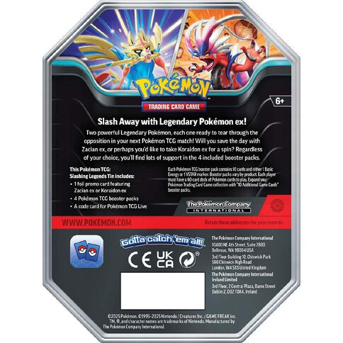 Pokemon Slashing Legends Tin