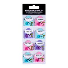 Uniti Craft Adults Hand Made Stickers - Thank You Note 8Pc