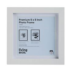 Living & Co Premium Photo Frame 5in x 5in White
