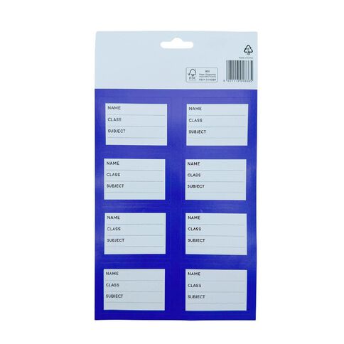 WS Colour Pop Book Labels Blue
