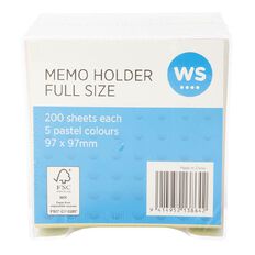 WS Memo Cube Full Size Complete Multi-Coloured