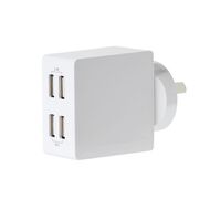 Tech.Inc Quad USB Wall Charger 4.8A White