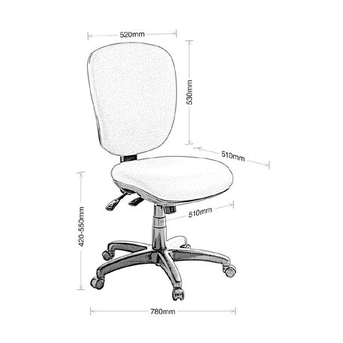 Arena 3 Lever Highback Ergonomic Chair Navy