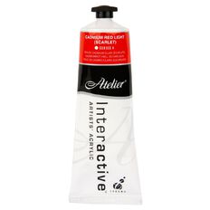 Atelier S4 Acrylic Paint Light Cadmium Scarlet Red 80ml