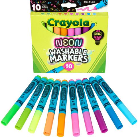 Crayola Washable Markers Neon Assorted 10 Pack