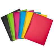 WS Clear Book Refillable 20 Leaf Black A4