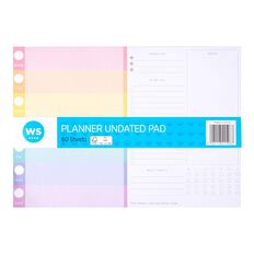 WS Undated Planner Pad Multi-Coloured