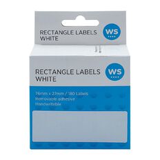 WS Rectangle Dispenser Stickers Handwritable 180 Labels 76mm X 27mm
