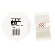 WS WS Packaging Tape Clear 48mm x 50m 2 Pack