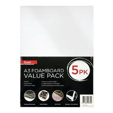 Jasart Foamboard 5mm A3 5 Pack White