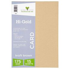 Trophee Card 175gsm Kraft A4 15 Pack