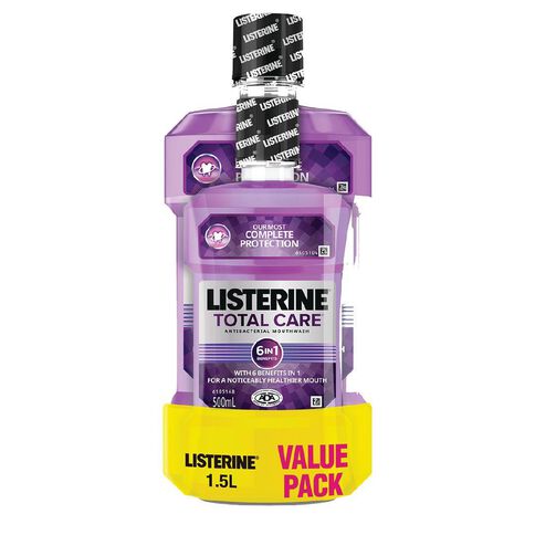 Listerine Total Care Mouthwash 1L + 500 ml