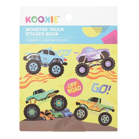 Kookie Mini Sticker Book 12 Sheets Monster Truck