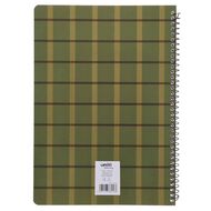 Uniti Stationery Plaid Green A4 Notebook