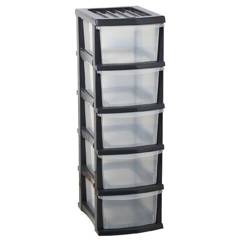 Taurus Storage Drawers Grey Mid 5 Tier