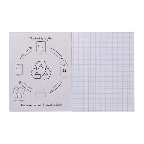 WS Exercise Book 1E4 7mm Quad 28 Leaf Blue Mid