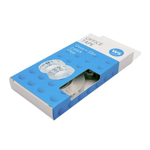 WS Office Tape 12mm x 33m Clear 2 Pack