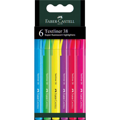 Faber-Castell Textliner 38 Slim 6 Pack