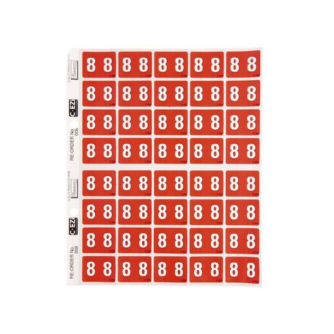 Filecorp Coloured Labels 8 Red