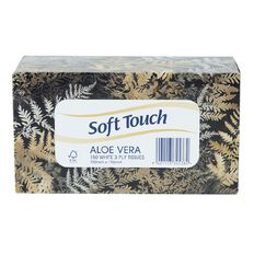 Soft Touch Aloe Vera Facial Tissue 3ply 150 Pack