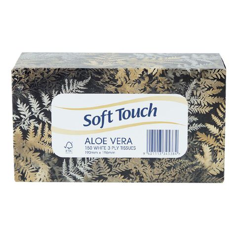 Soft Touch Aloe Vera Facial Tissue 3ply 150 Pack