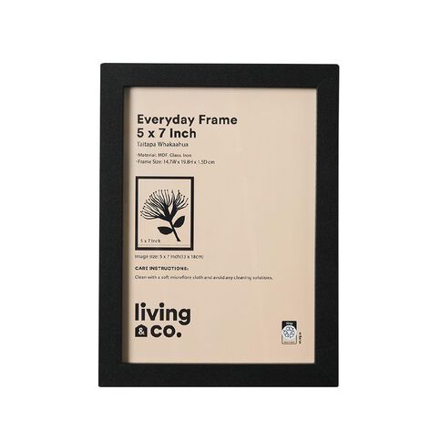 Living & Co Everyday Standard Photo Frame Black 5in x 7in
