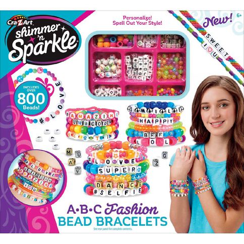 Shimmer n Sparkle ABC Fashion Bead Bracelets