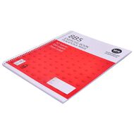 WS Exercise Book 8B5 7mm Ruled Spiral 50 Leaf Wiro Red