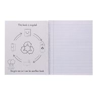 WS Exercise Book 8B5 7mm Ruled Spiral 50 Leaf Wiro Red Mid