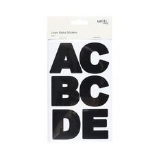 Uniti Alphabet Stickers Extra Large Black