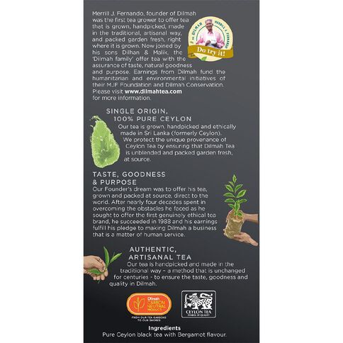 Dilmah Earl Grey 50 Tagless Tea bags
