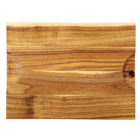 Living & Co Kitchen Block with Drainage Groove 40 x 30 x 3.5cm Natural