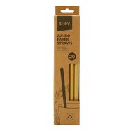 SURV. Eco Friendly Smoothie Paper Straws 20cm Natural 20 Pack