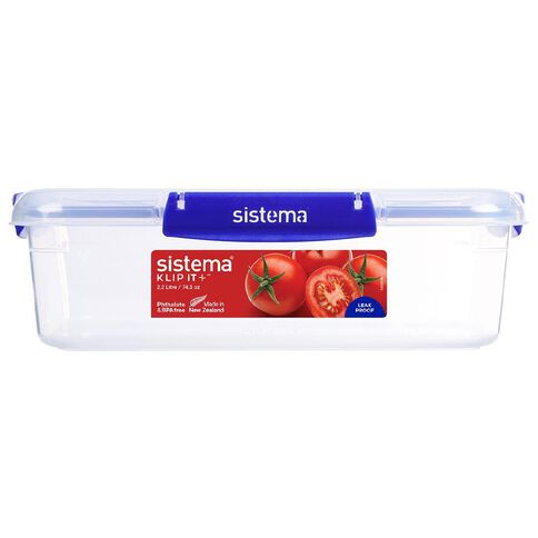Sistema Klip It Plus Rectangular Container Blue Mid 2.2L